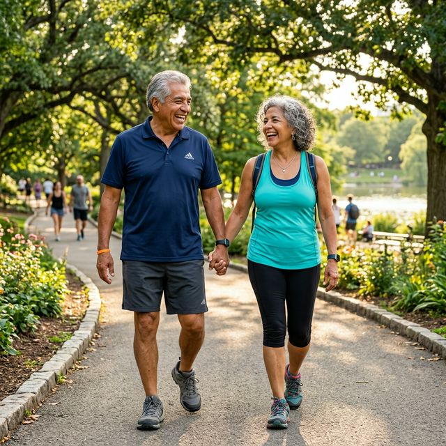 Adulto mayor activo y feliz