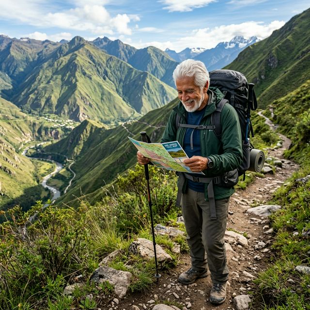 Adulto mayor activo y feliz