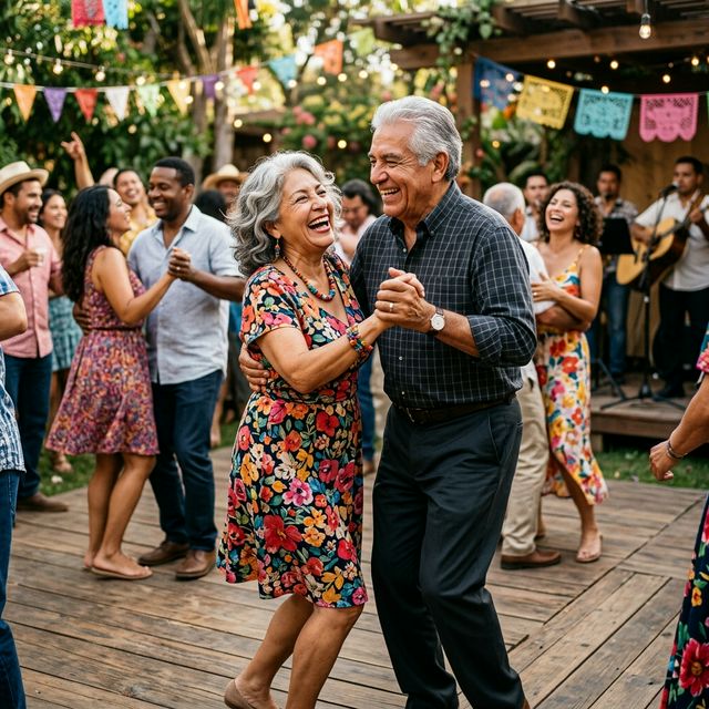 Adulto mayor activo y feliz