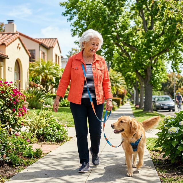 Adulto mayor activo y feliz